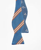 Brooks Brothers Men's Nautical with Stripe Reversible Bow Tie | Blue