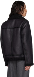 A.P.C. Black Tommy Faux-Shearling Jacket