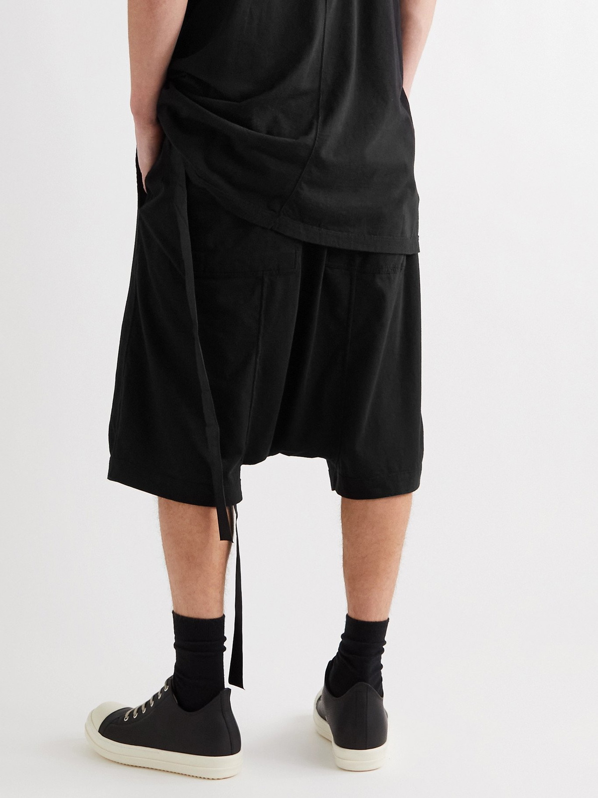 DRKSHDW BY RICK OWENS - Pods Cotton-Jersey Drawstring Shorts