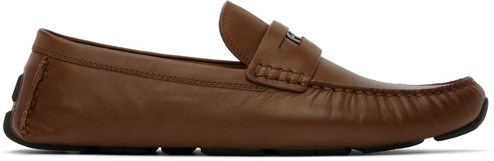 Photo: Coach 1941 Brown Signature Coin Driver Loafers
