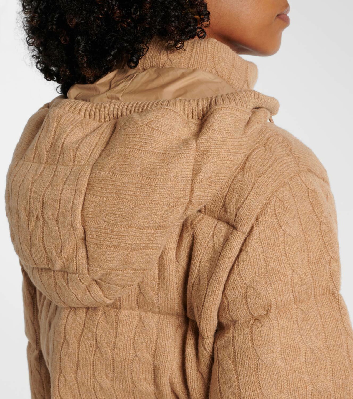 Polo Ralph Lauren Cable-knit wool and cashmere down jacket