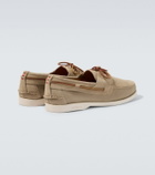 Kiton Suede boat shoes