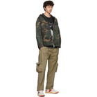 Rhude Multicolor Camo Quilted Cargo Jacket