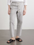Orlebar Brown - Sonoran Straight-Leg Striped Cotton-Blend Seersucker Trousers - Gray