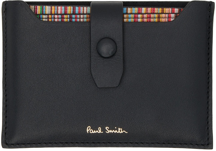 Photo: Paul Smith Black Signature Stripe Pull Out Card Holder