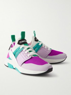 TOM FORD - Jago Scuba, Mesh and Leather Sneakers - Pink