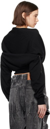 Y/Project Black Zip Insert Knit Sweater