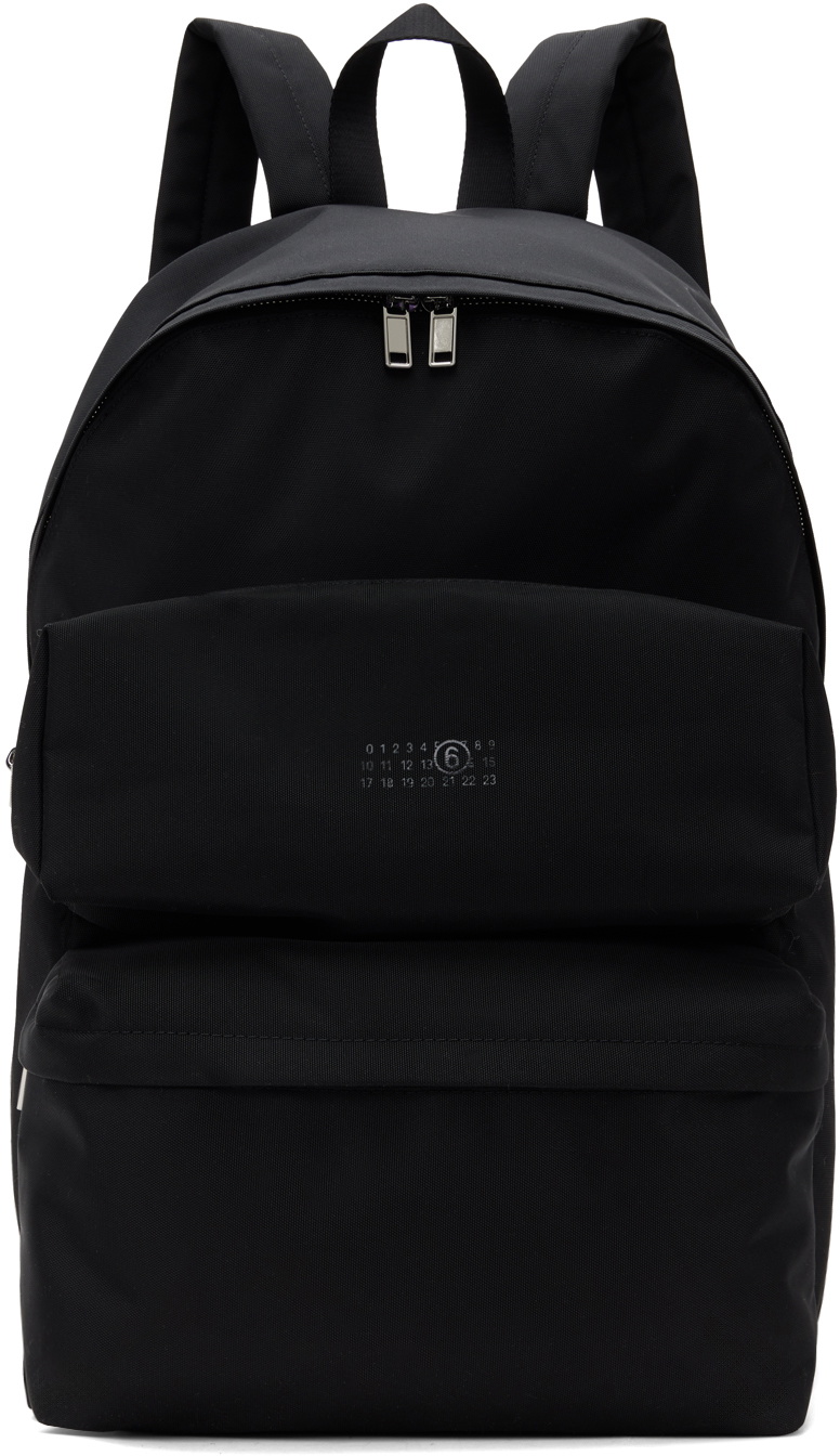 MM6 Maison Margiela Black Three-Pocket Cordura Backpack MM6 Maison Margiela