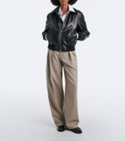 Bottega Veneta Intrecciato leather blouson jacket