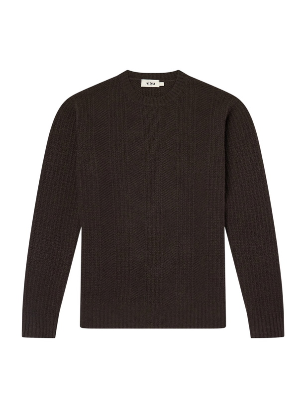 Photo: Altea - Wool and Cashmere-Blend Sweater - Brown