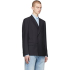 Valentino Navy Double-Breasted Sports Blazer