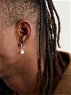 Maria Black - Vento Rhodium-Plated Pearl Single Hoop Earring