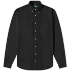 Gitman Vintage Men's Button Down Overdyed Oxford Shirt in Black