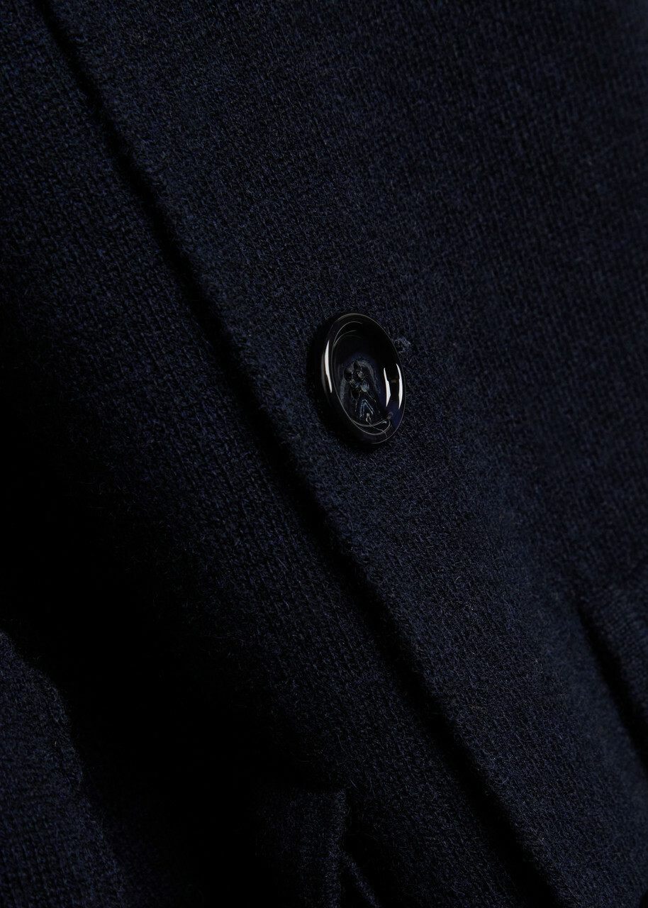 Allude Turtle-neck Wool and Cashmere-blend Cardigan Black