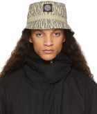 Stone Island Beige Reflective Rain Camo Bucket Hat