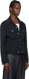 Courrèges Black Signature Twill Trucker Jacket