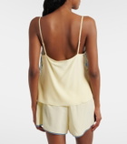 SIR Lace-trimmed silk shorts