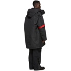 Raf Simons Black Templa Edition Oversized Wadded Ski Coat