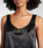Dolce&Gabbana DG silk-blend satin tank top