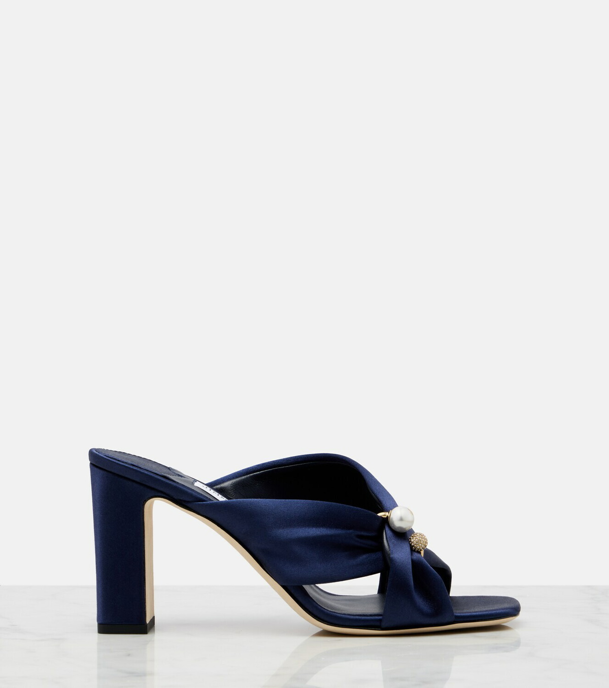 Jimmy Choo Rafi embellished satin mules