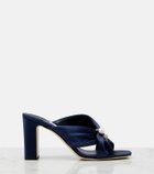 Jimmy Choo Rafi embellished satin mules