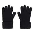 Burberry Black Cashmere Logo and Kingdom Gloves