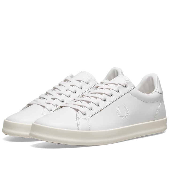 Photo: Fred Perry B721 Vulcanised Leather Sneaker White