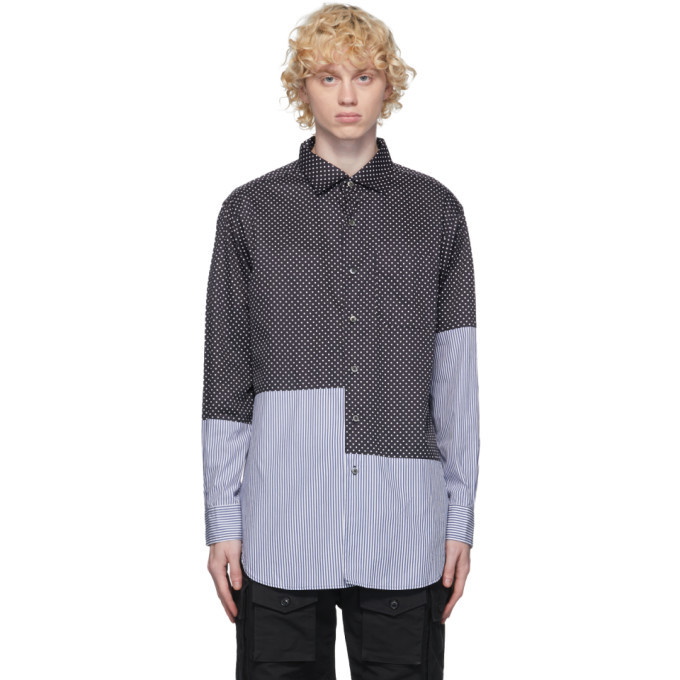 Photo: Engineered Garments Navy Big Polka Dot Shirt