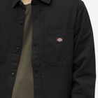 Dickies Men's Duck Canvas Overshirt in Stone Washed Black
