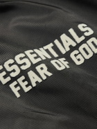 Fear of God Essentials Kids - Logo-Flocked Nylon Bomber Jacket - Gray