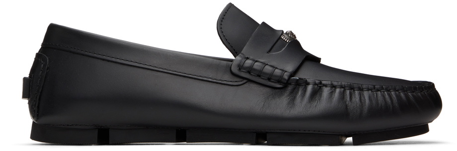 Versace Black Medusa Driver Loafers Versace display picture 1