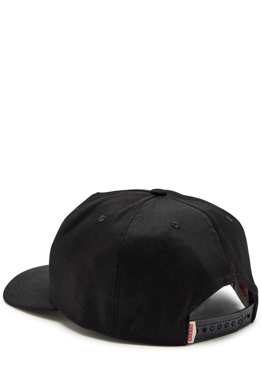 Cherry Los Angeles Logo-embroidered Woven cap - Black - One Size