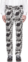 Comme des Garçons Homme Plus Black & White Cotton Trousers