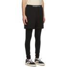 Essentials Black Jersey Lounge Shorts