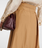 'S Max Mara Pleated cotton poplin maxi skirt