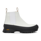 Jil Sander White Leather Chelsea Boots