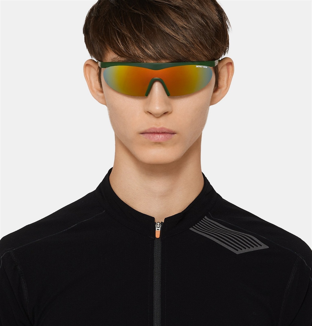DISTRICT VISION, Nagata Speed Blade Nylon and Titanium Polarised  Sunglasses, Men, Black