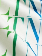 VALENTINO - Logo-Print Cotton-Blend Jersey Hoodie - Multi