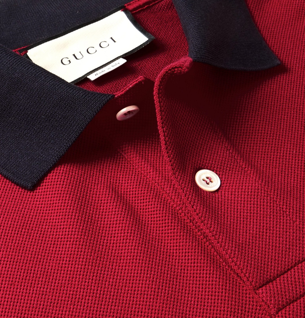 Gucci Red Logo Embroidered Cotton Pique Polo T-Shirt 3XL Gucci