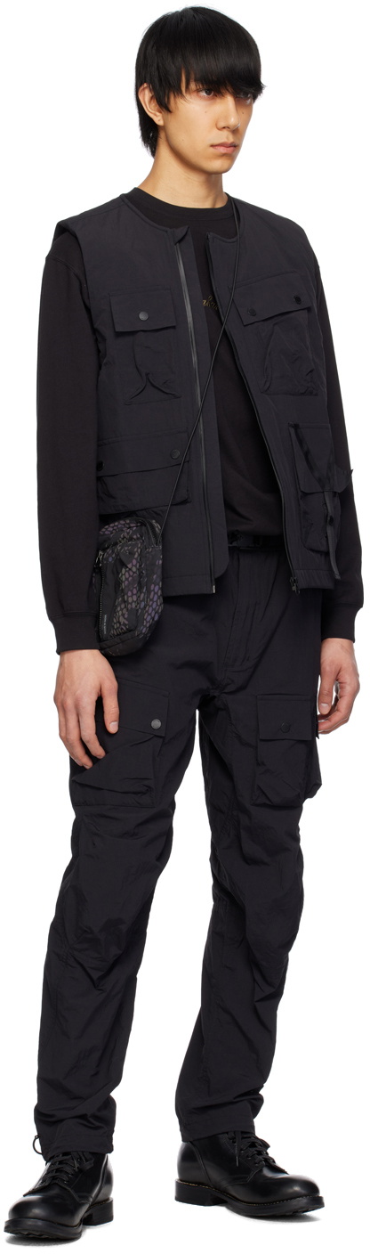 ジャケット・アウター MAHARISHI PRIMALOFT PADDED TECH VEST M Maharishi Black 1382 Padded Asym Tech Vest Maharishi