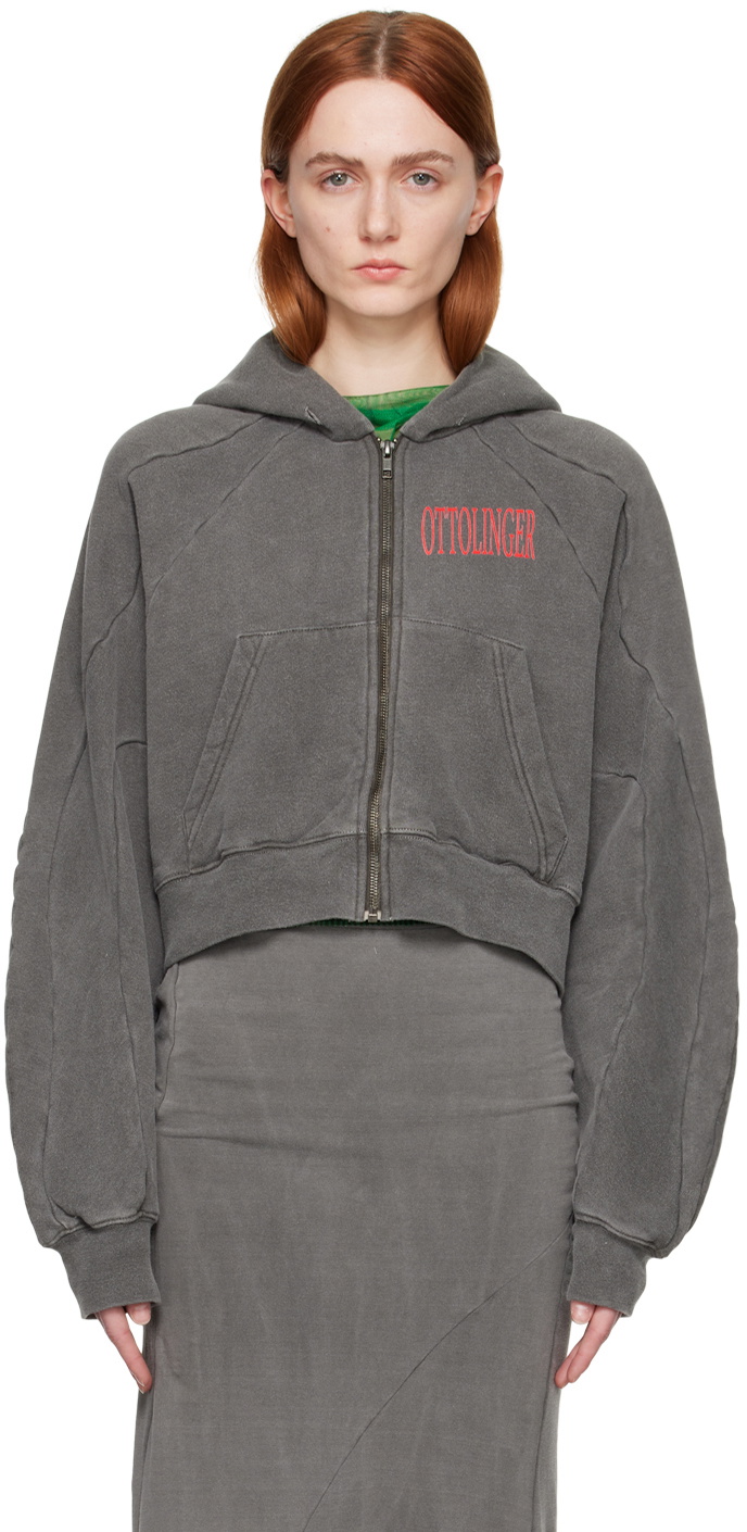 Ottolinger Gray Multiline Hoodie