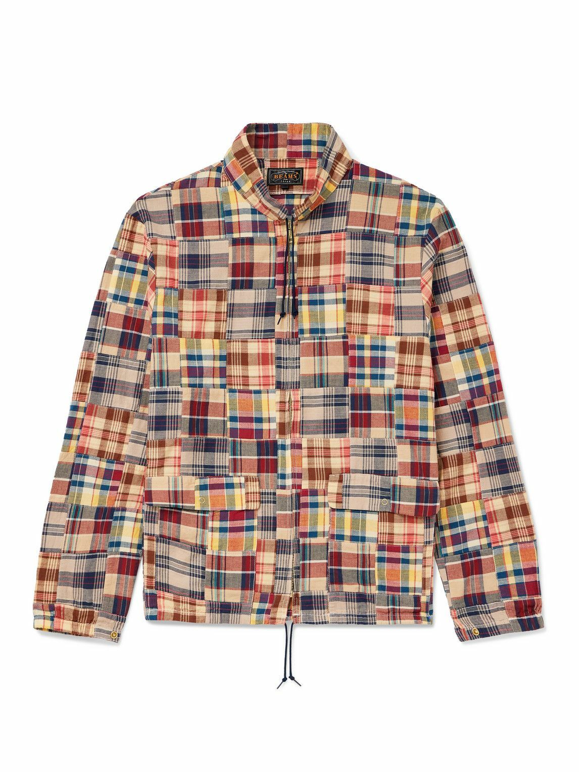 Beams Plus - Swing Checked Patchwork Cotton-Madras Jacket - Red