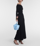Khaite Lotus Mini suede tote bag