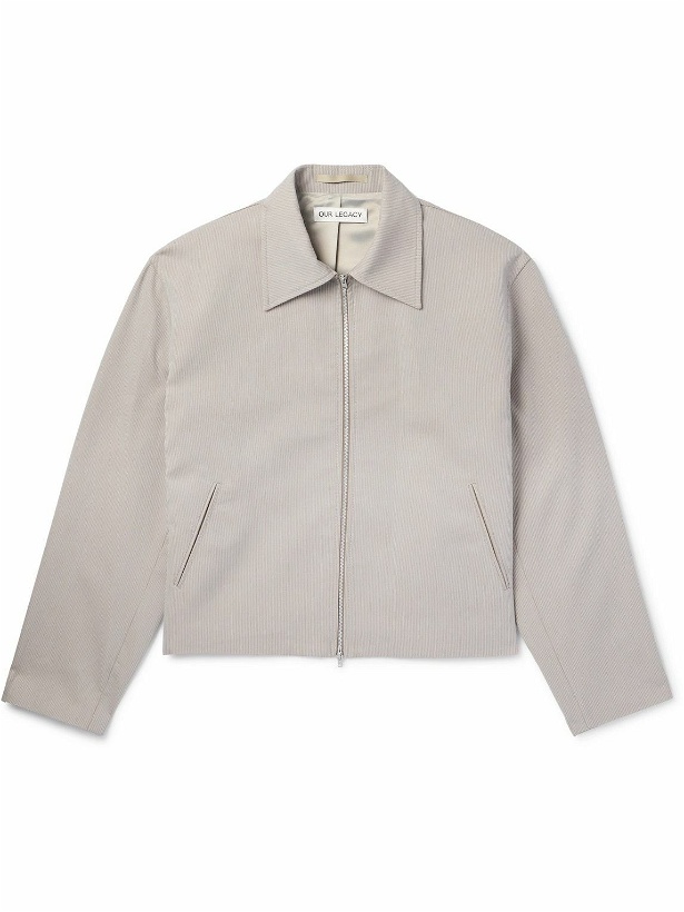 Photo: Our Legacy - Mini Pinstriped Cotton-Blend Jacket - Gray