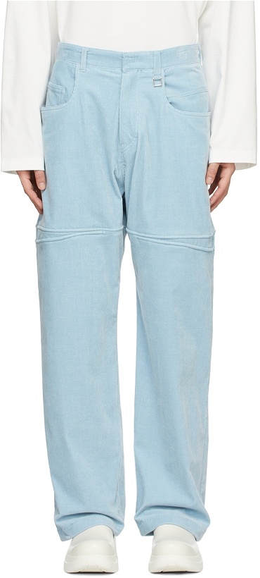 Photo: Wooyoungmi Blue Polyester Trousers