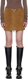 Holzweiler Tan Cia Suede Leather Miniskirt