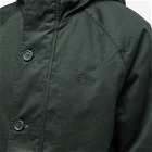 Fred Perry Men's Short Snorkel Parka Jacket in Night Green