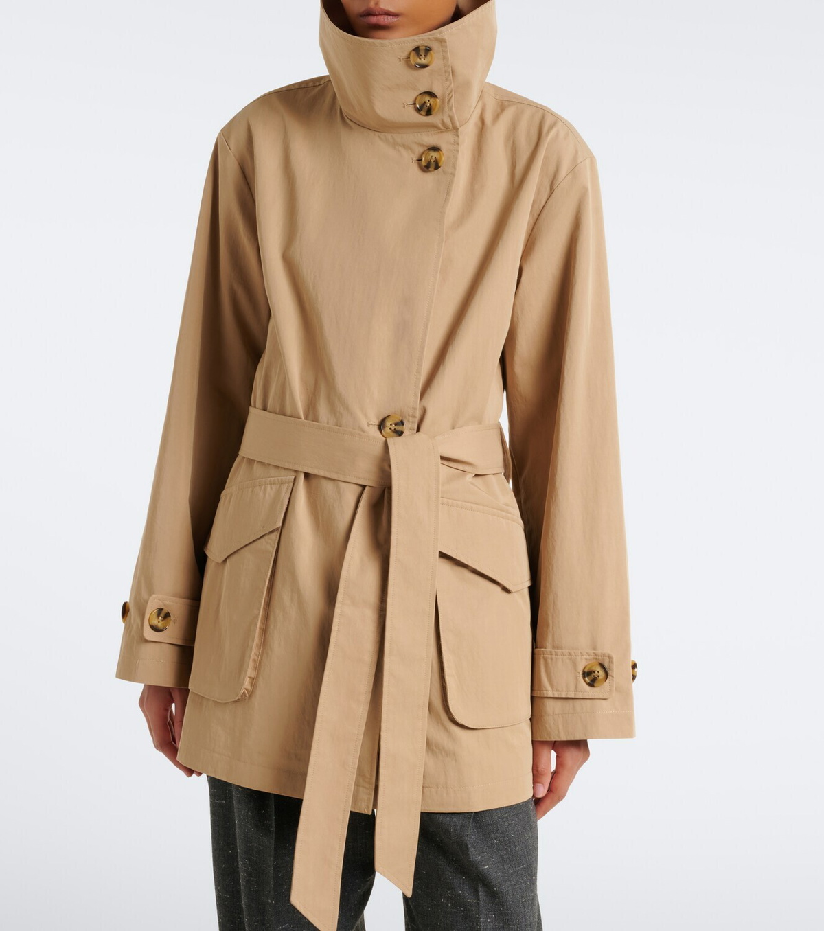 Varley Celina belted cotton-blend jacket
