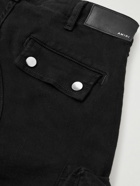 AMIRI - Skinny-Fit Tie-Detailed Denim Cargo Trousers - Black