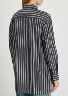 Nili Lotan Yorke Striped Cotton-poplin Shirt Grey